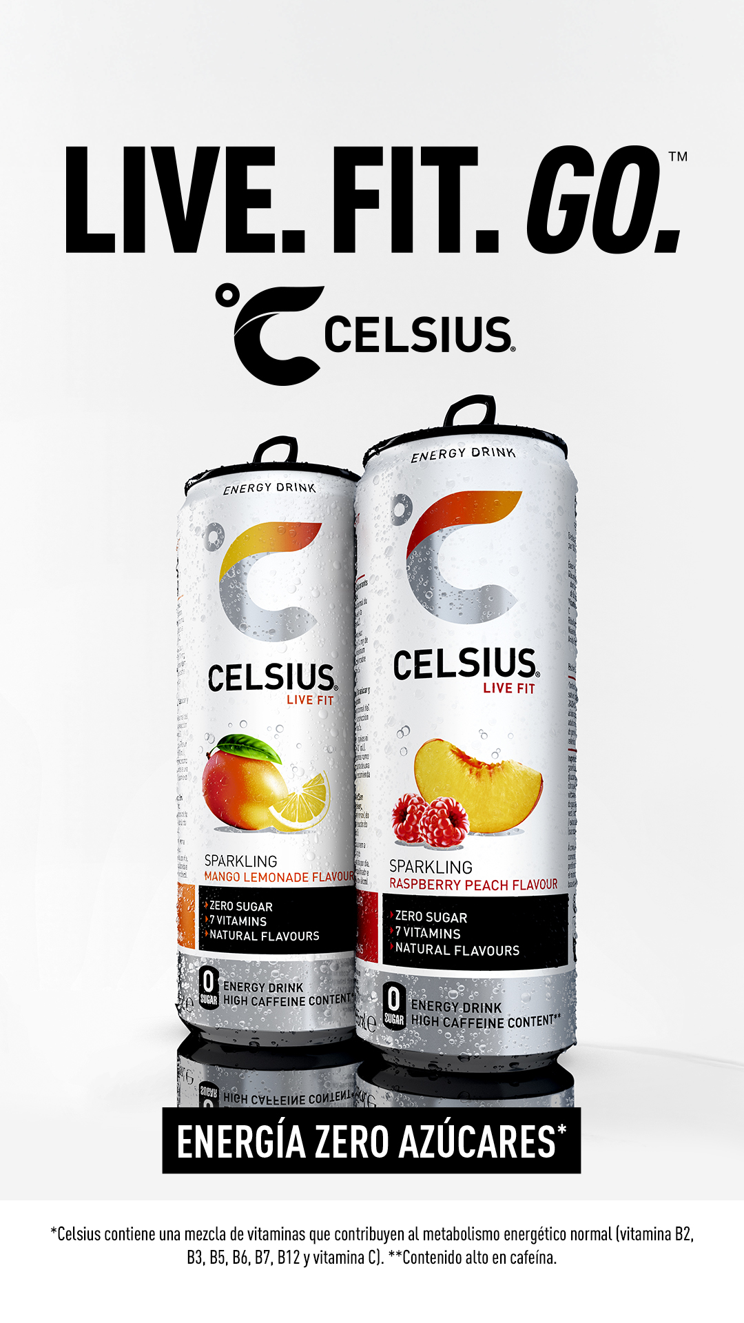 Celsius Europe Facebook ad: Sigue el ritmo