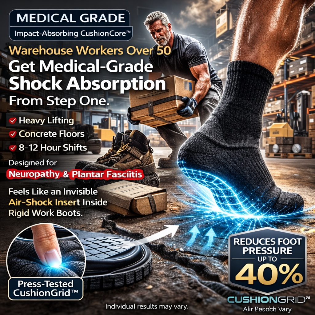 Kya Lively M.D. Facebook ad: Medical-Grade Shock Absorbing Socks for Hard Floors, Long…