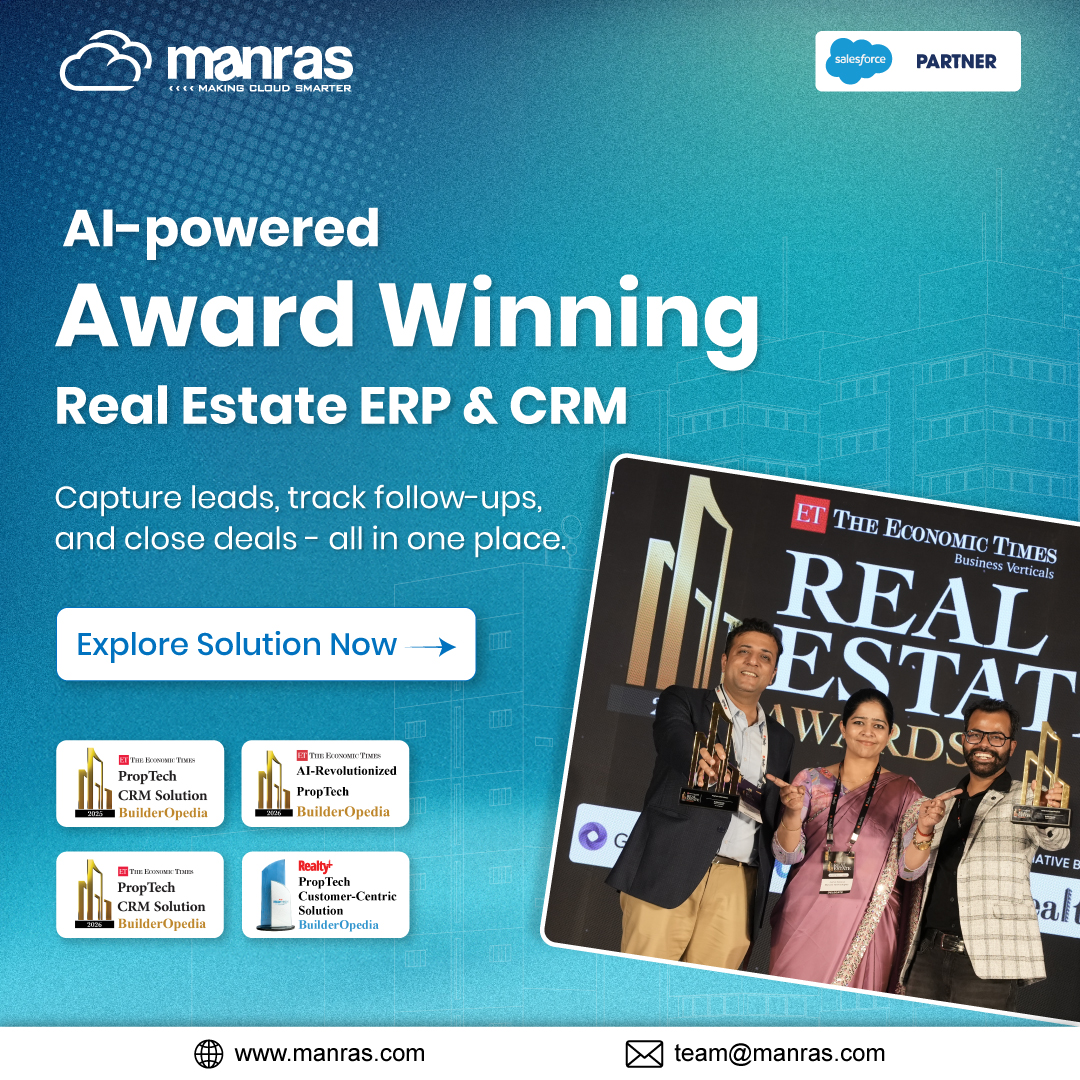 Manras Technologies Facebook ad: AI-Powered Real Estate CRM