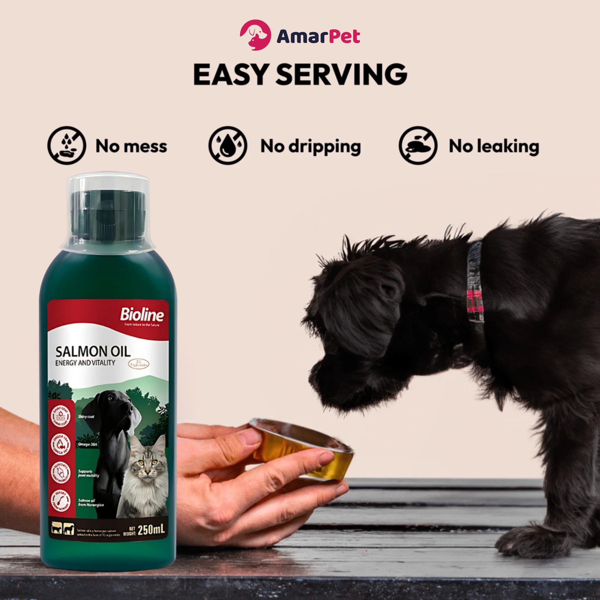 Amarpet.com Facebook ad: Bioline Norwegian Salmon Oil