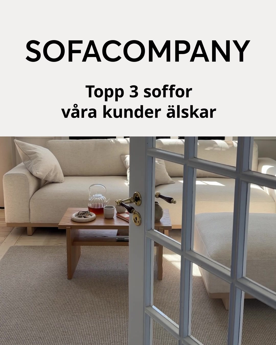 Sofacompany Facebook ad: Se topp 3 soffor