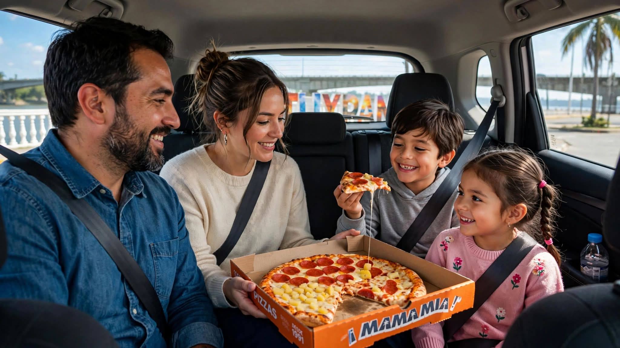 Mama Mia Pizzas Facebook ad: ¿VIENES A TUXPAN?