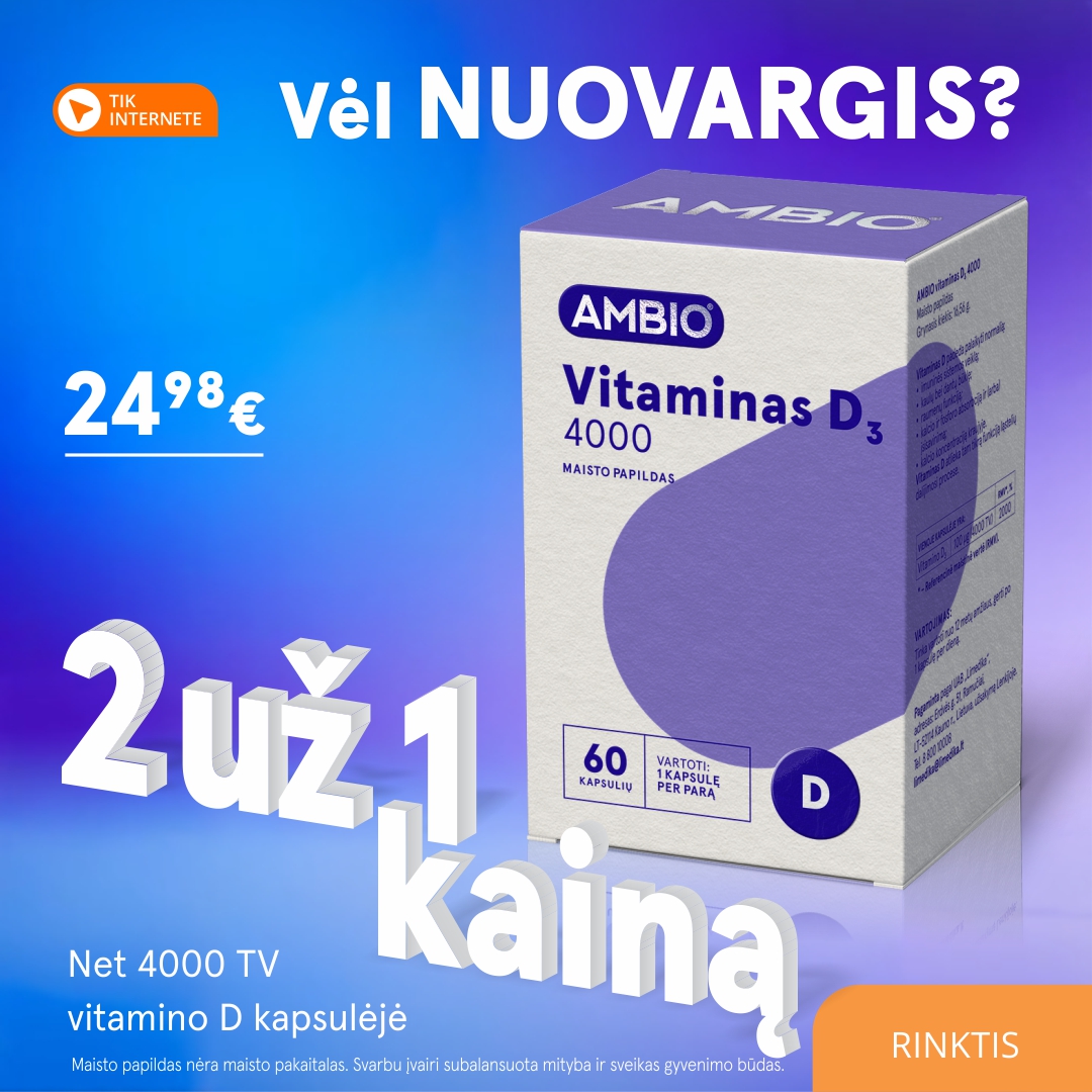 Gintarinė Vaistinė Facebook ad: Didelė vitamino D koncentracija