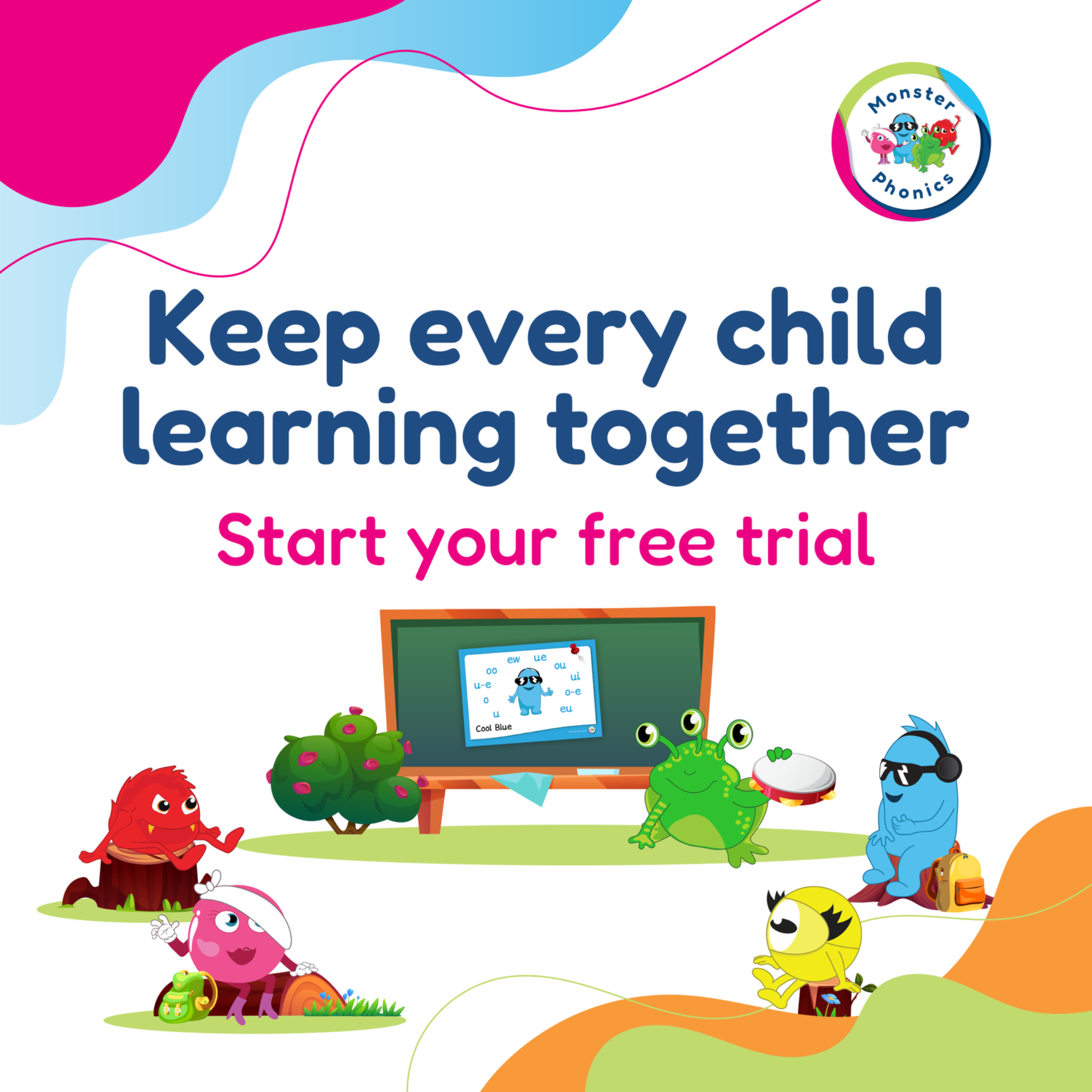 Monster Phonics DfE Validated Phonics Programme Facebook ad: Whole-class phonics that works