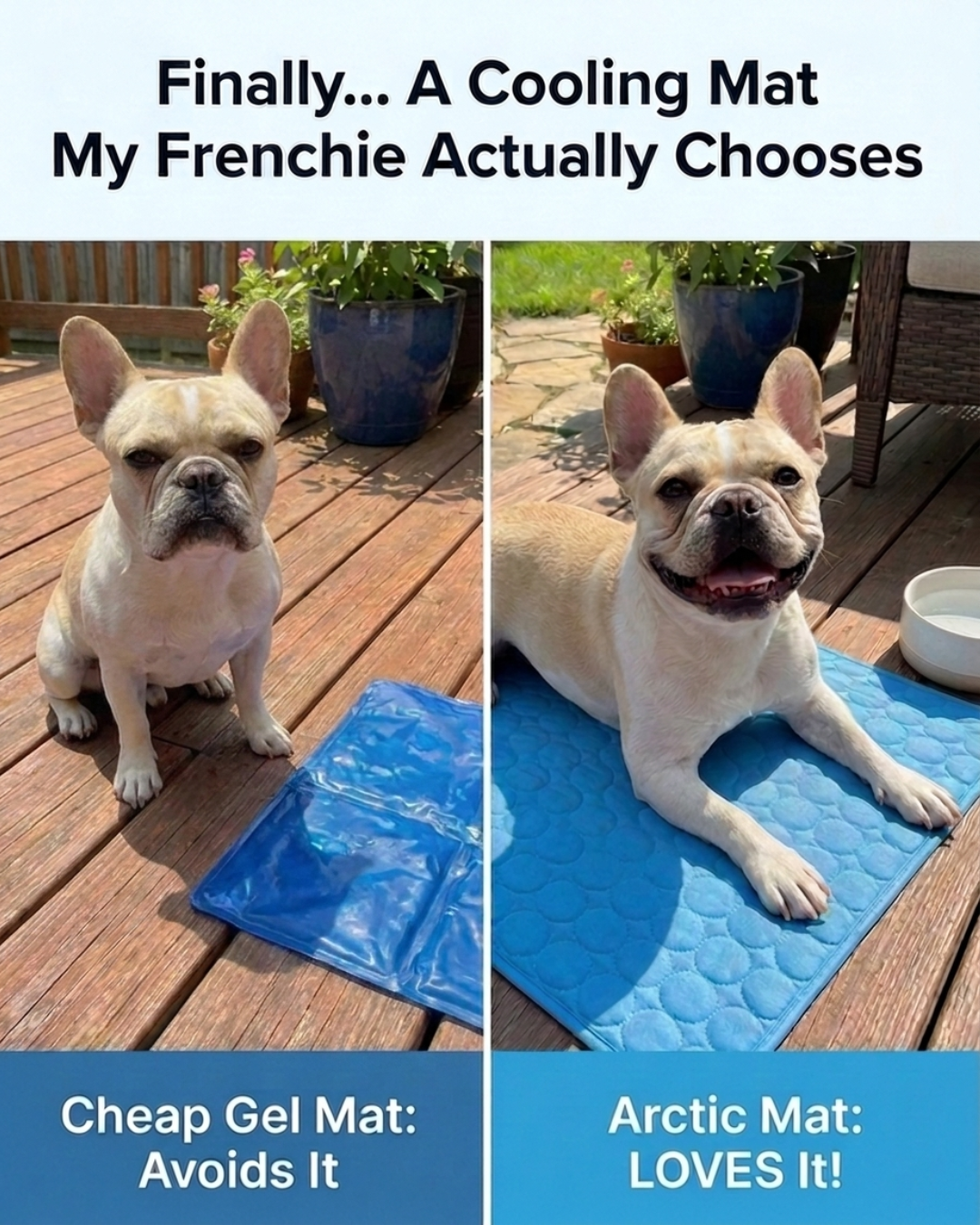 Arctica Facebook ad: Tired of Gel Mats That Stop Working After an Hour?