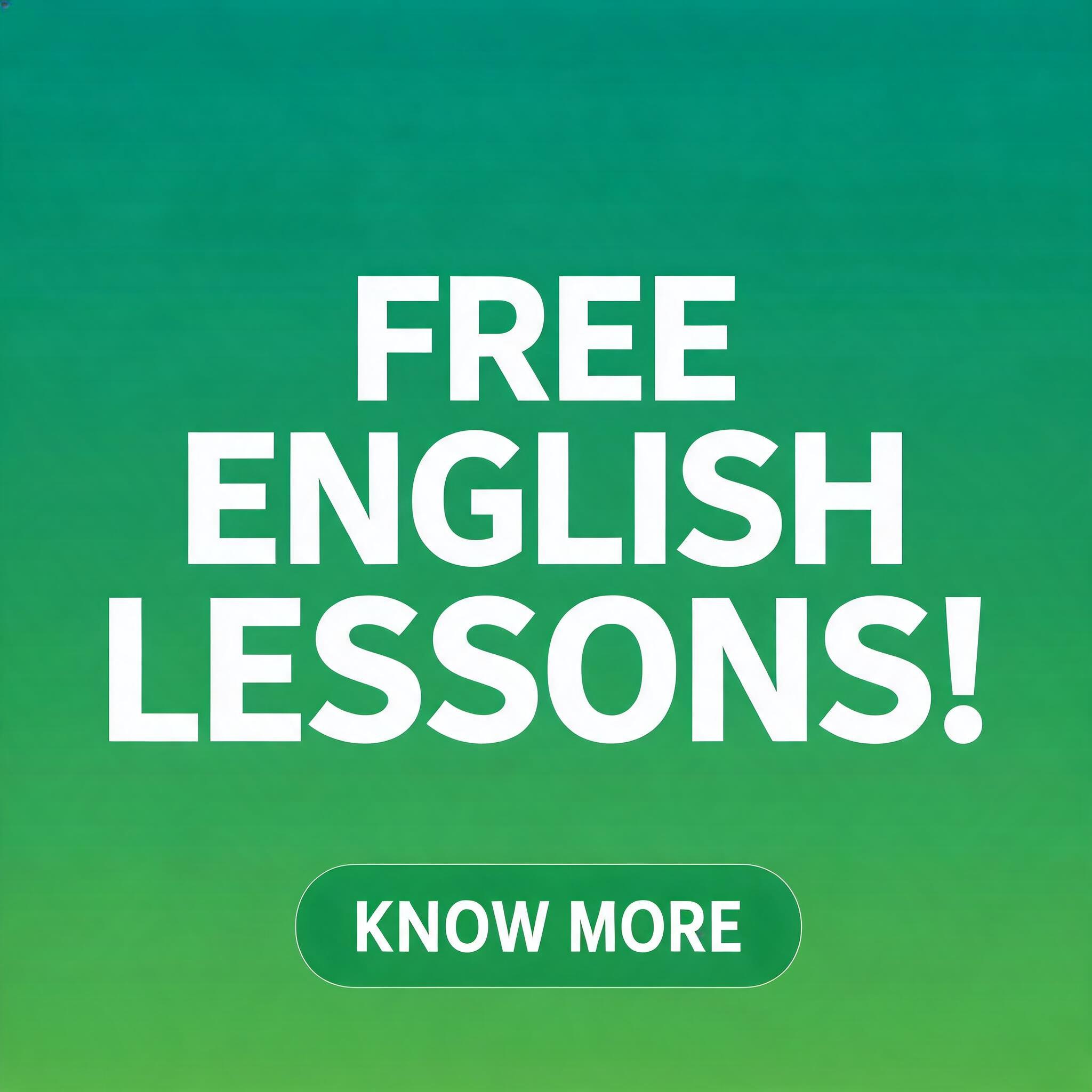 D02 Everyday Living Studio Facebook ad: FREE ENGLISH LESSONS!