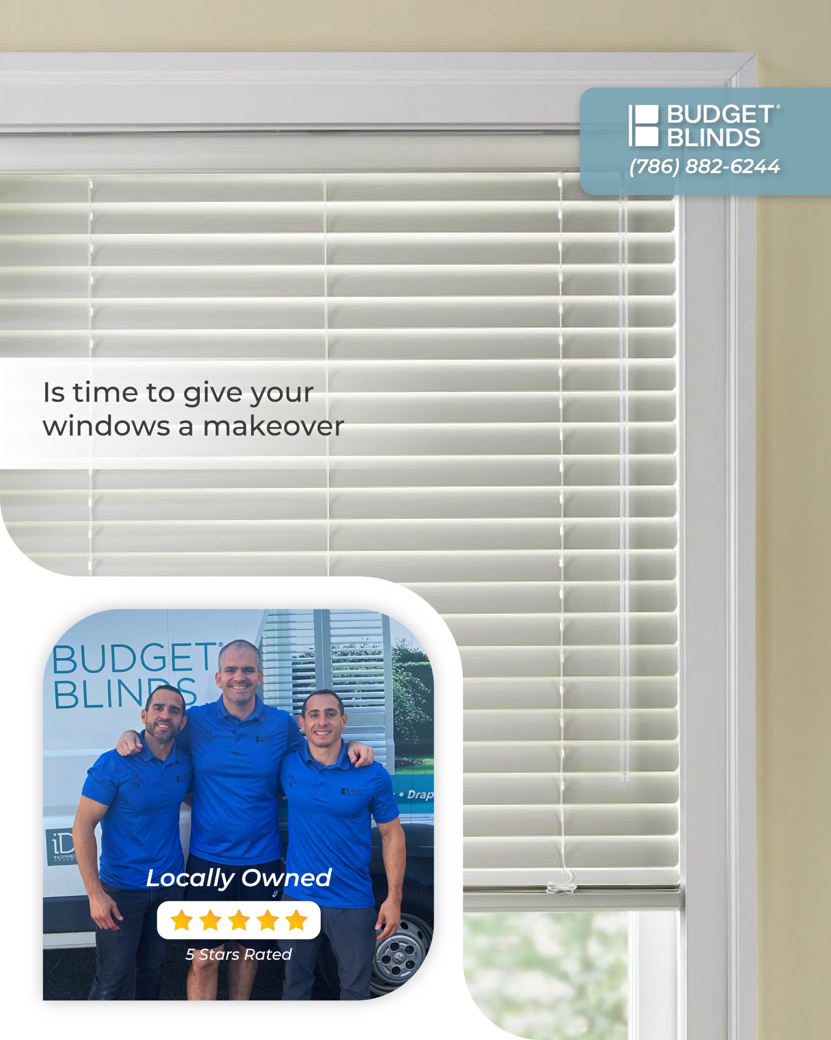 Budget Blinds Pinecrest and Coral Gables Facebook ad