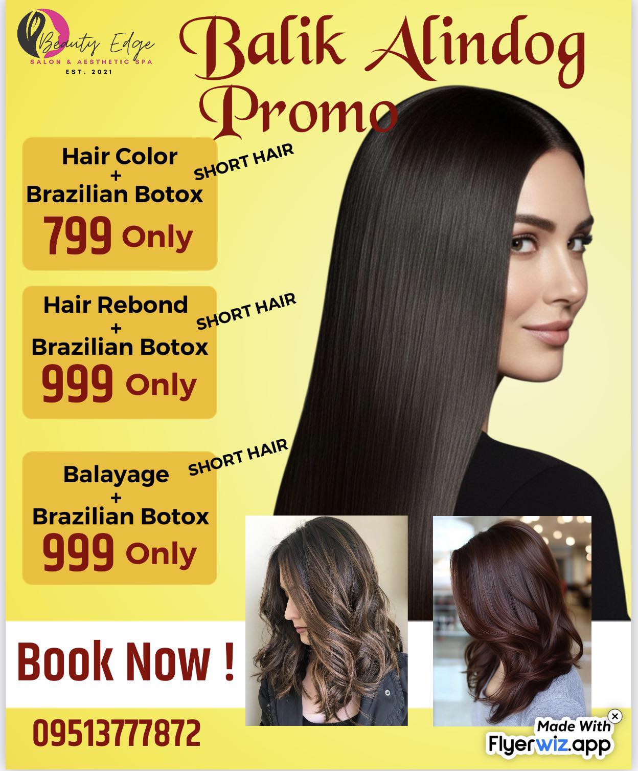 Beauty Edge Salon Facebook ad: Give your beauty the edge it deserves!