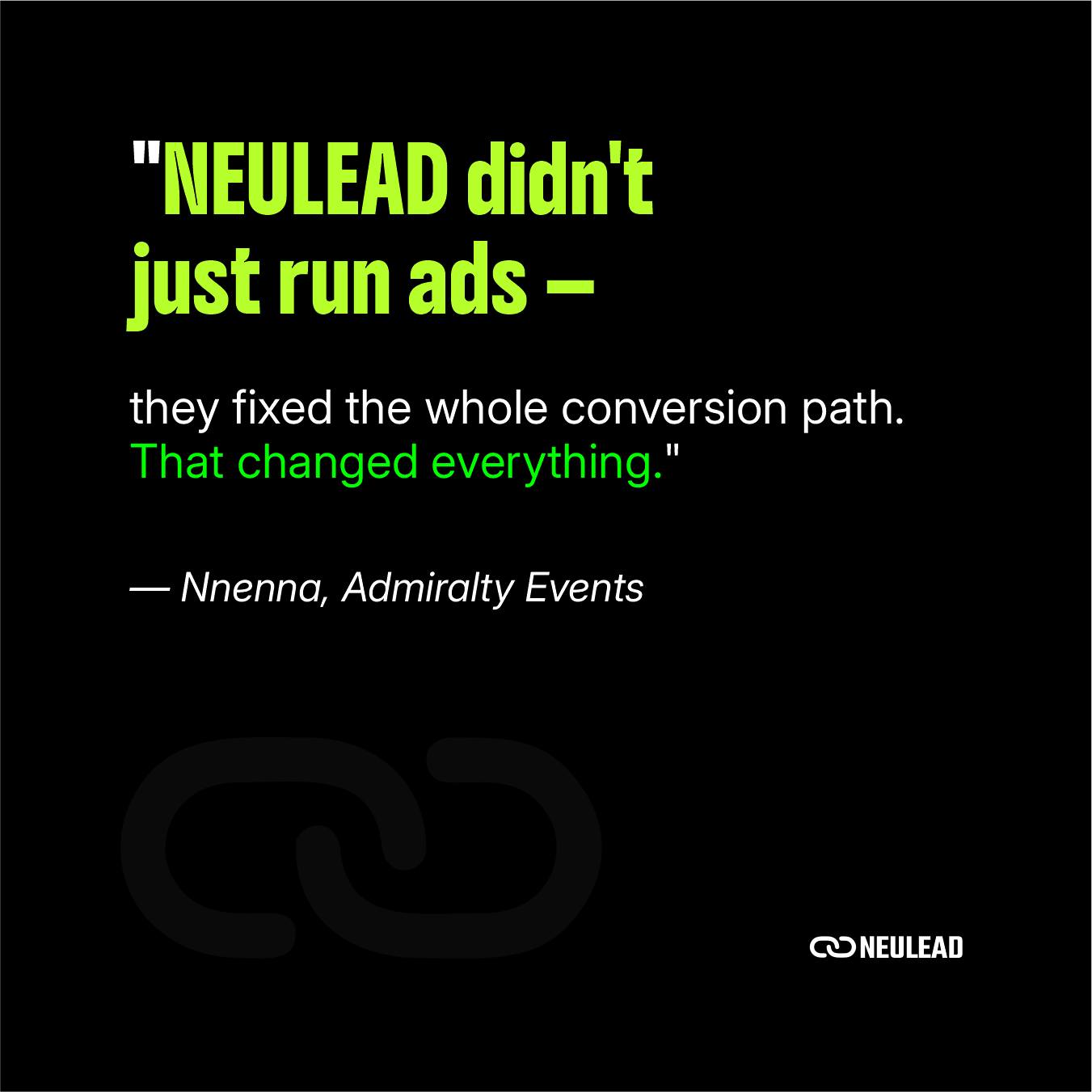 Neulead Facebook ad: NEULEAD didn't just run ads - they fixed…