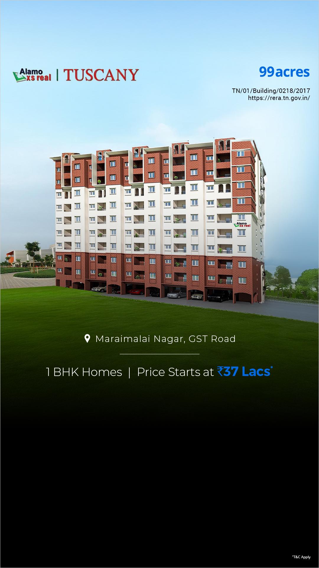 99acres Chennai Properties Facebook ad: 1 BHK Homes starting ₹37 Lacs*