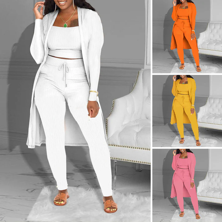 Durysch Facebook ad: 60% RABATT! Lässiges 3-teiliges Strickset, Cropped Top…
