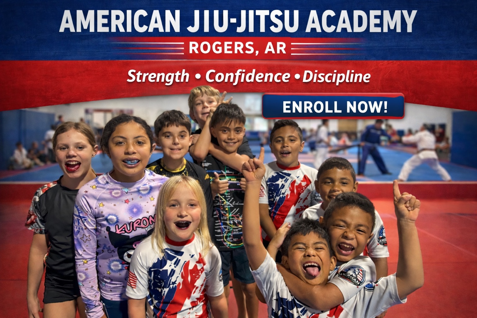 American Jiu Jitsu Academy Facebook ad: Learn Jiu Jitsu in Rogers, Ar.