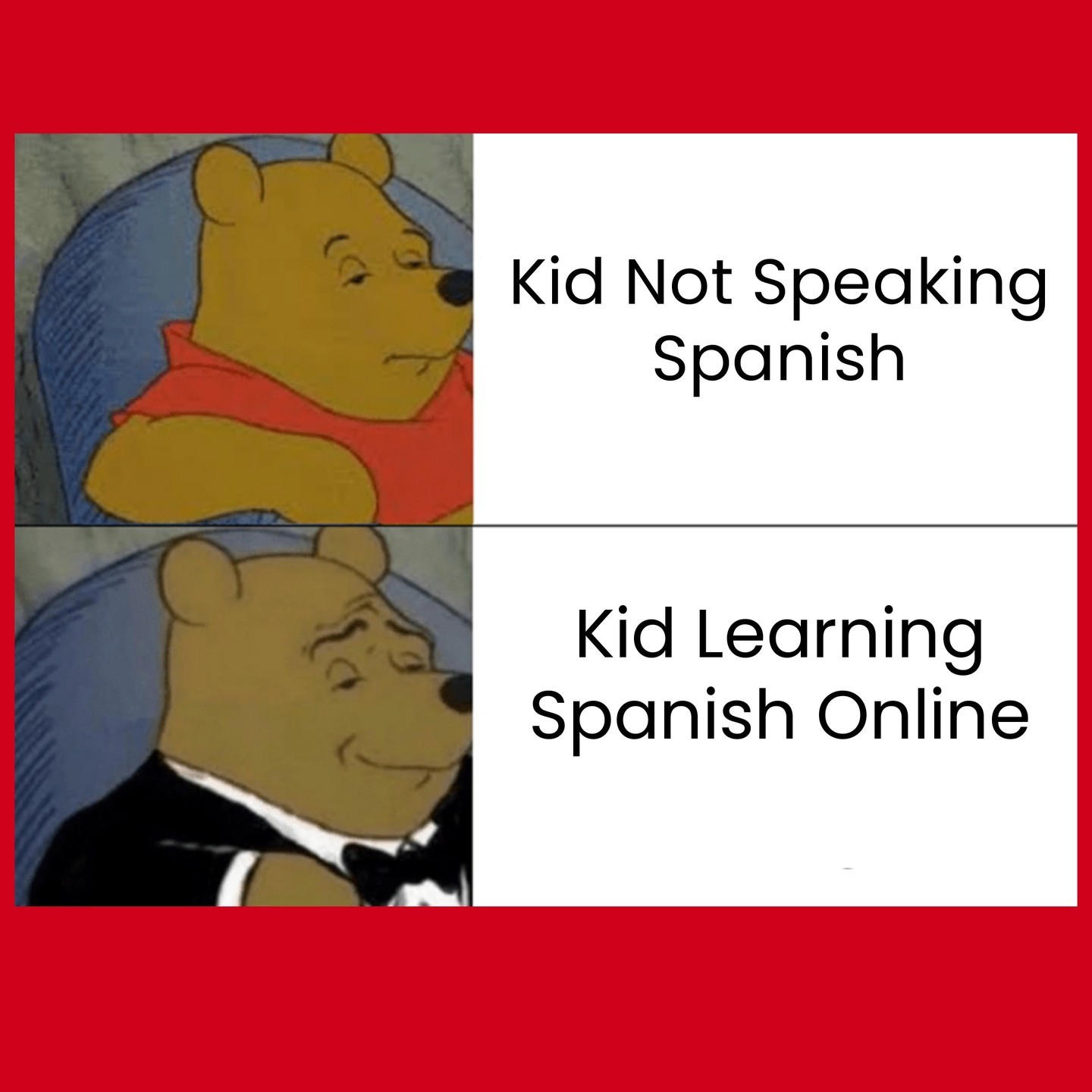 Spanish.Education Facebook ad: From 'no hablo español' '¡Hola, cómo estás!'