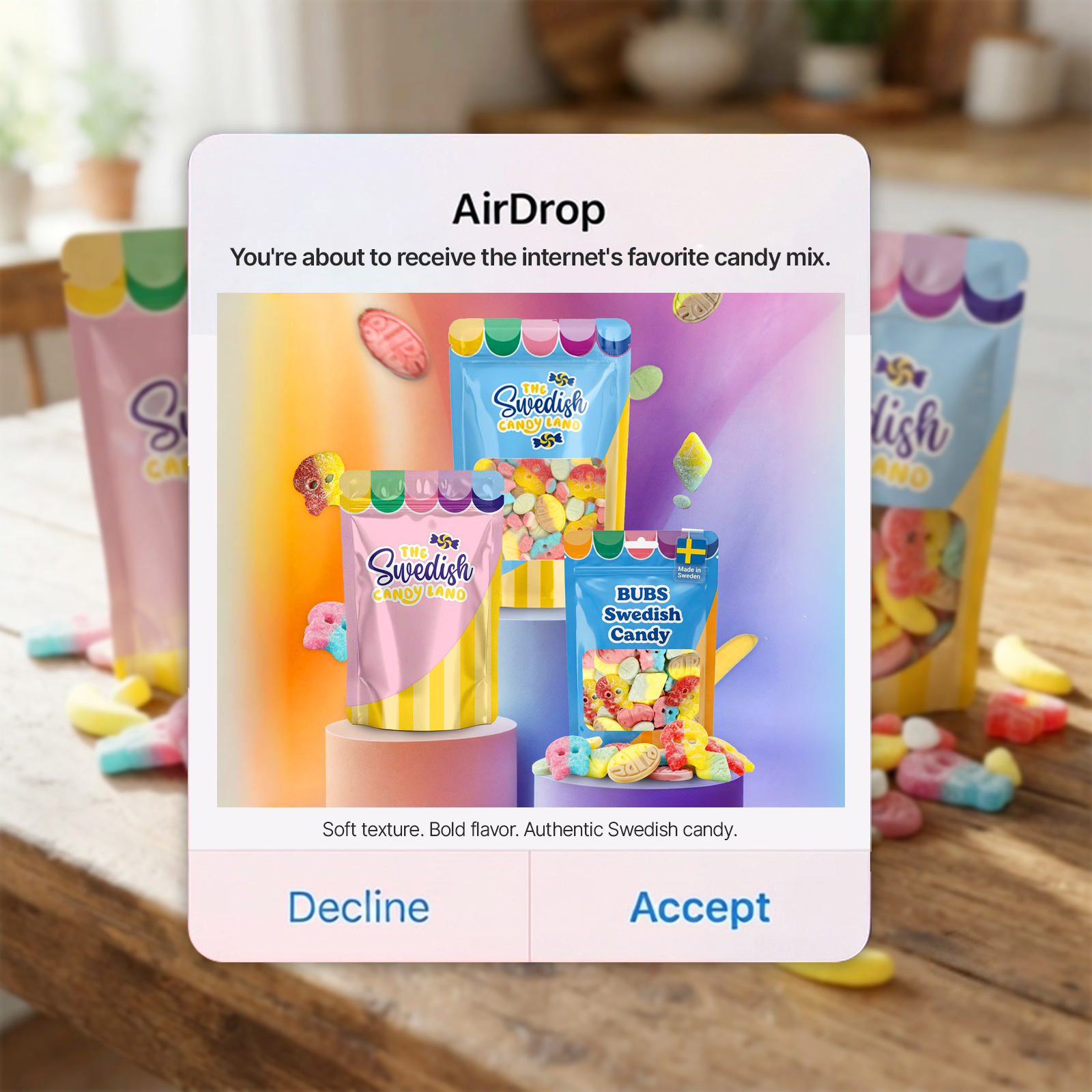Swedish Candy Land Facebook ad