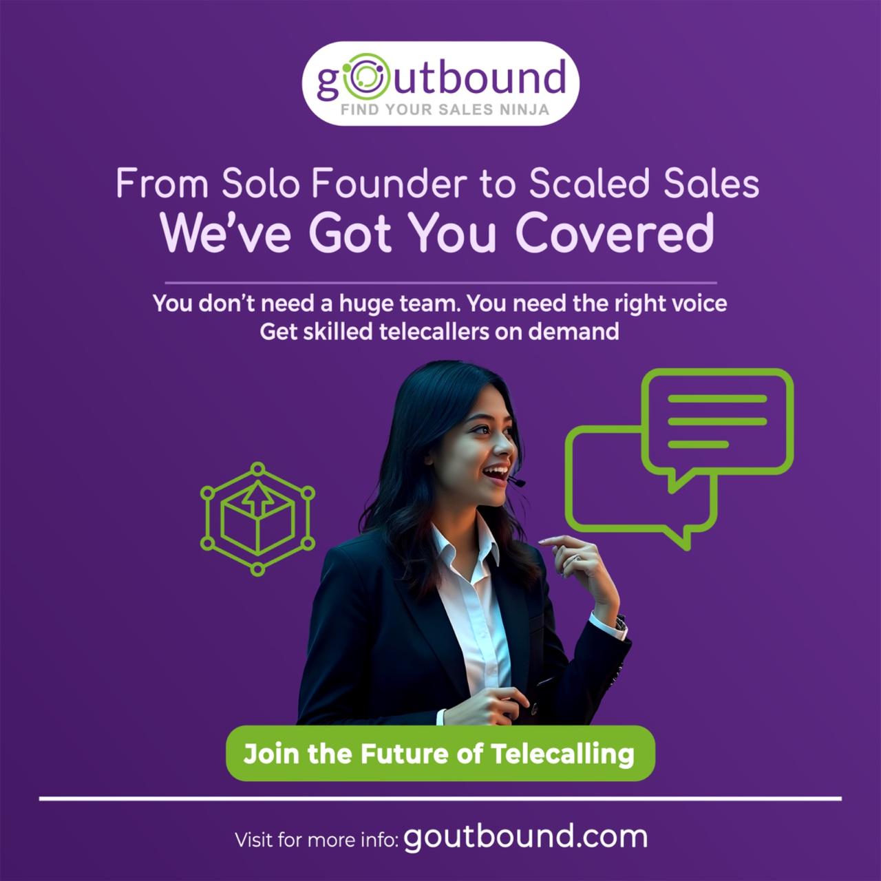 gOutbound Facebook ad: Build Your Calling Team Faster with gOutbound