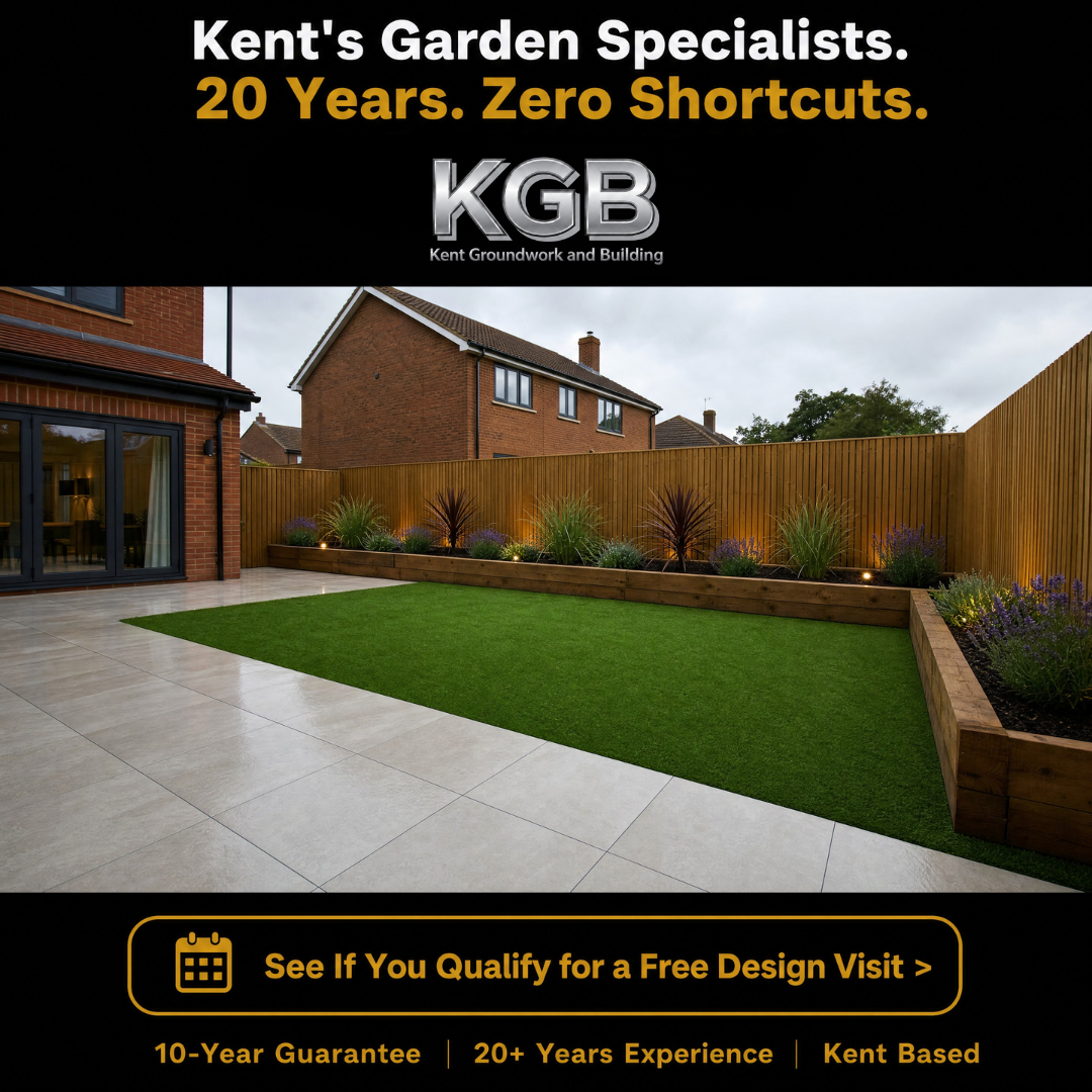 Kent Groundwork & Building Facebook ad: Is Your Garden Letting Your Home Down?