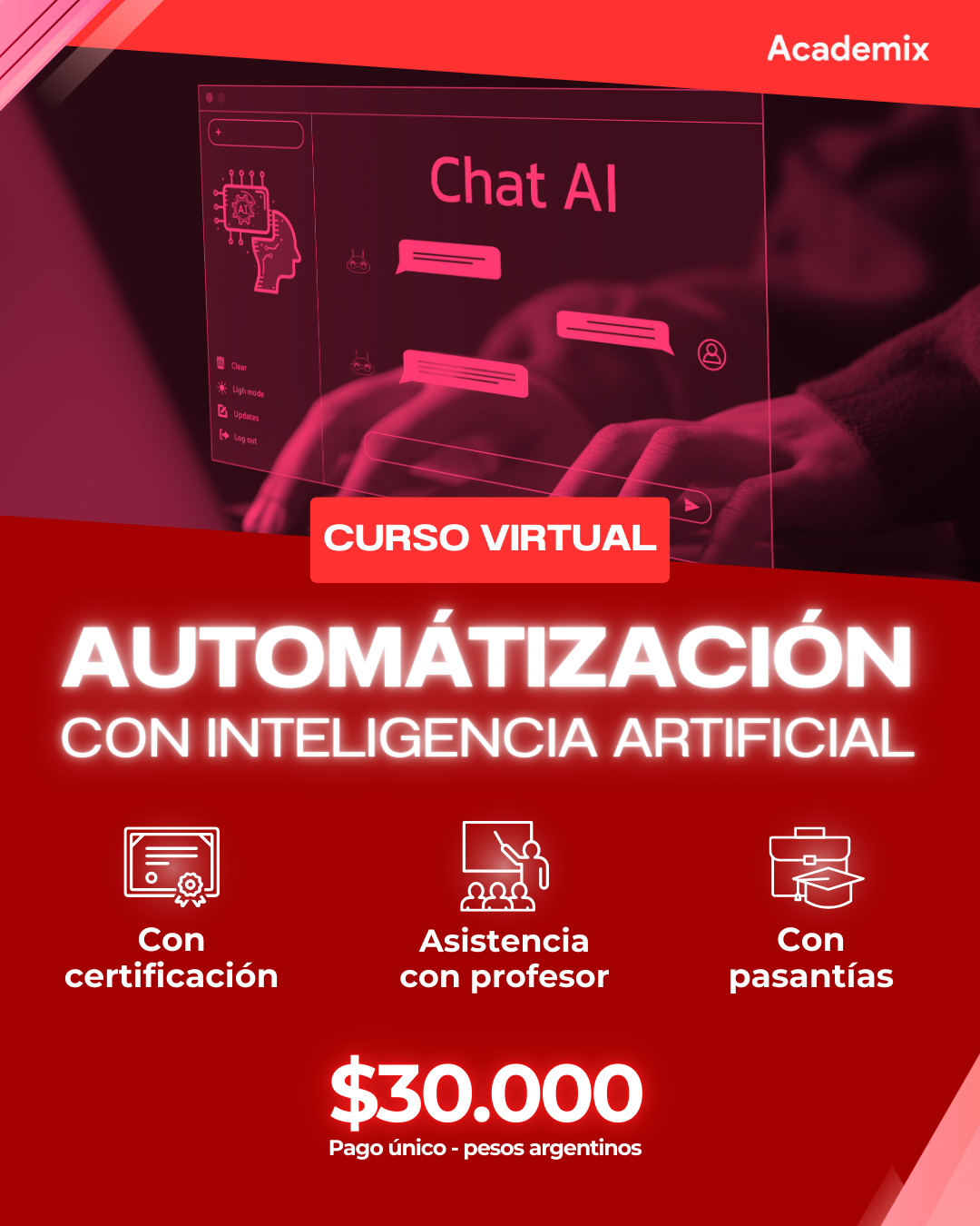 Academix Facebook ad: Inscribite ahora