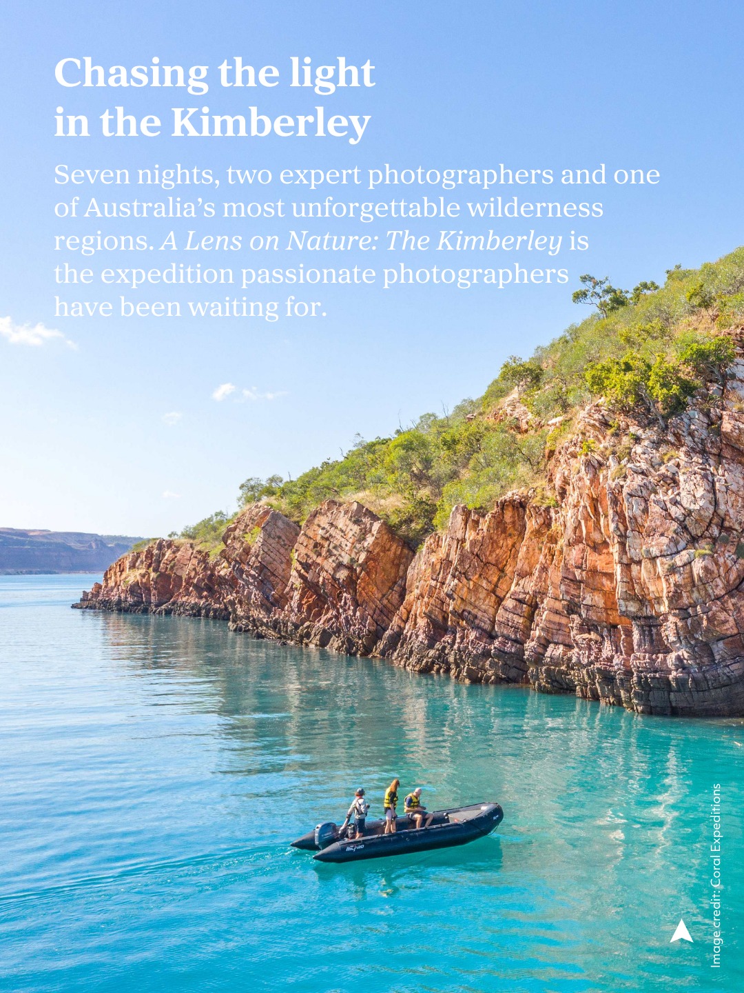 Australian Geographic Facebook ad: Your hosts for the journey are photographers Lewis…