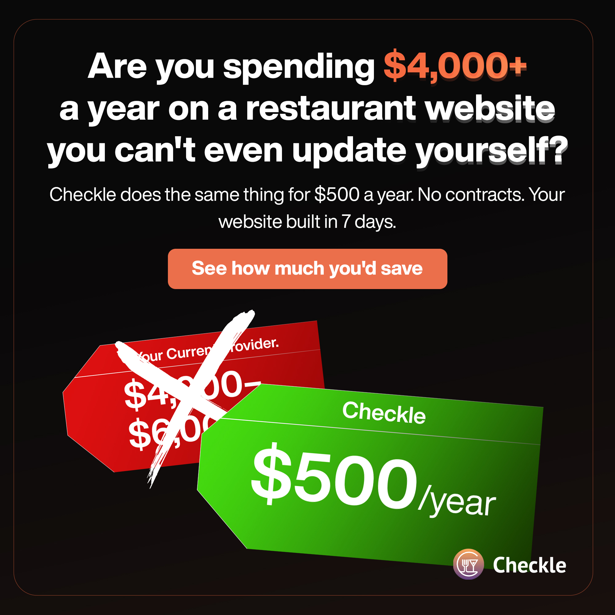 Checkle Facebook ad: 65+ Platforms Visibility