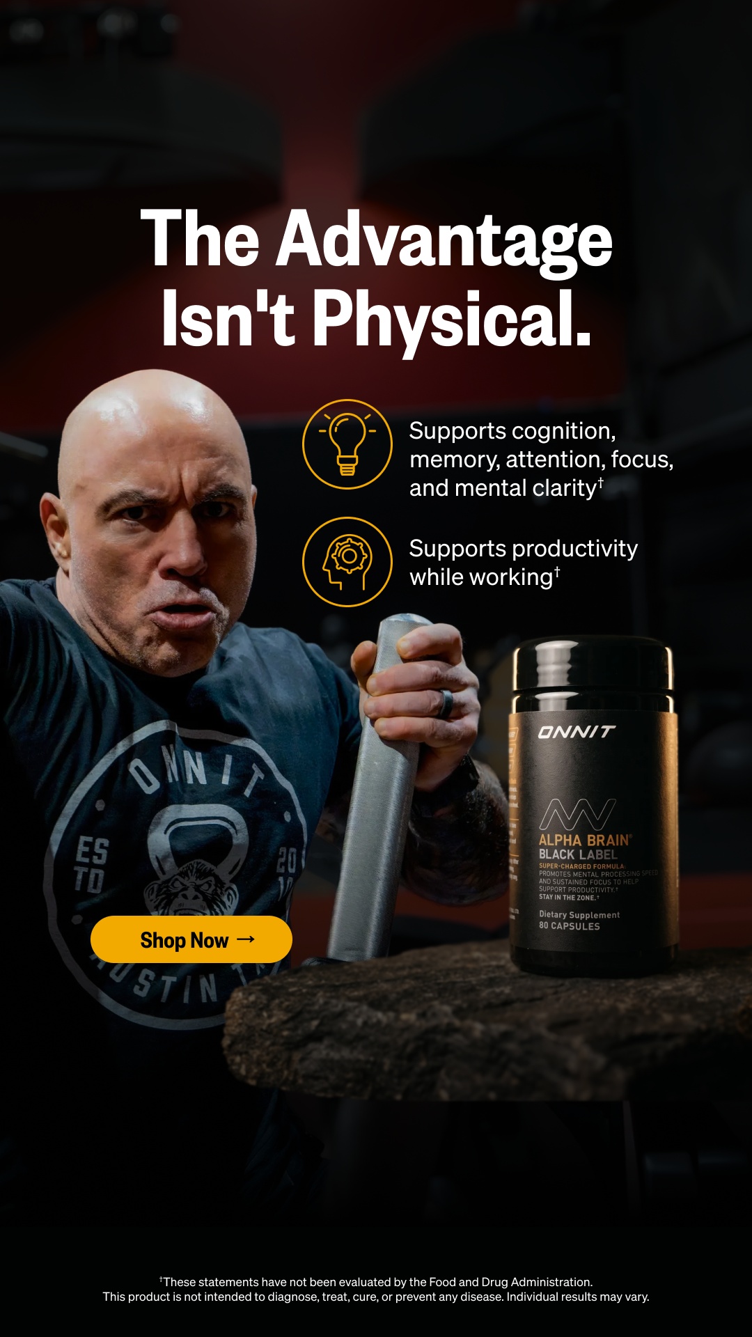 Onnit Facebook ad: Support Your Focus