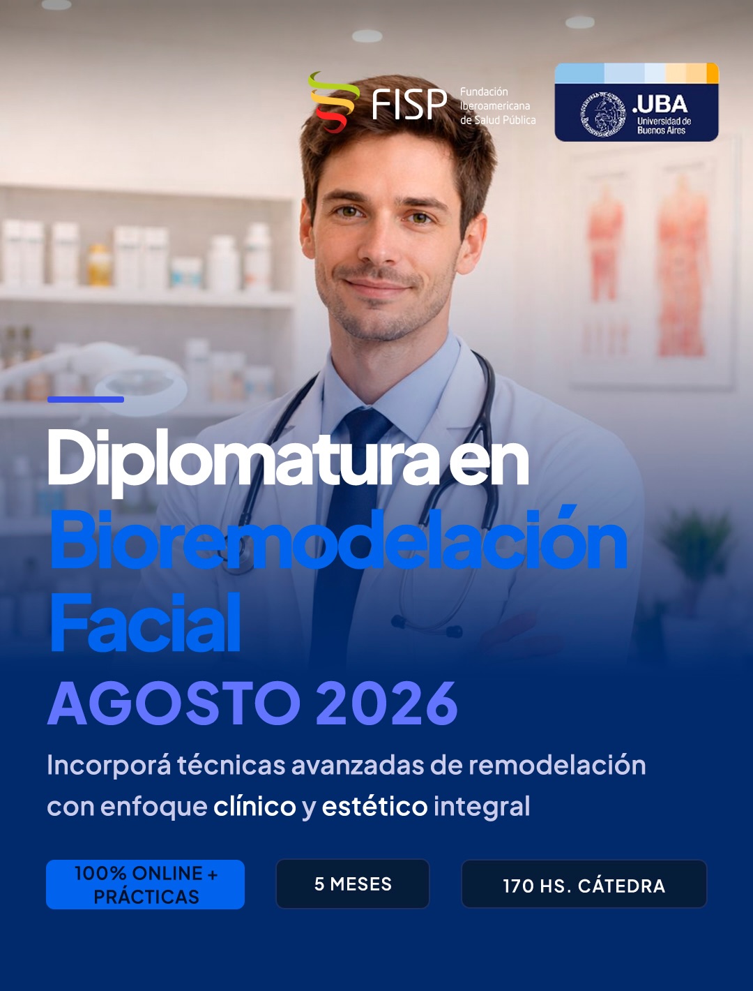 FISP Educación Facebook ad: Diplomatura en Bioremodelación Facial