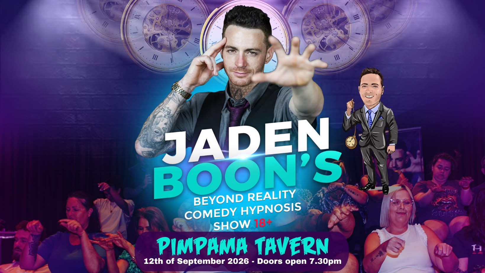 Hypnotist Jaden Boon Facebook ad: Comedy Hypnosis Show 18+