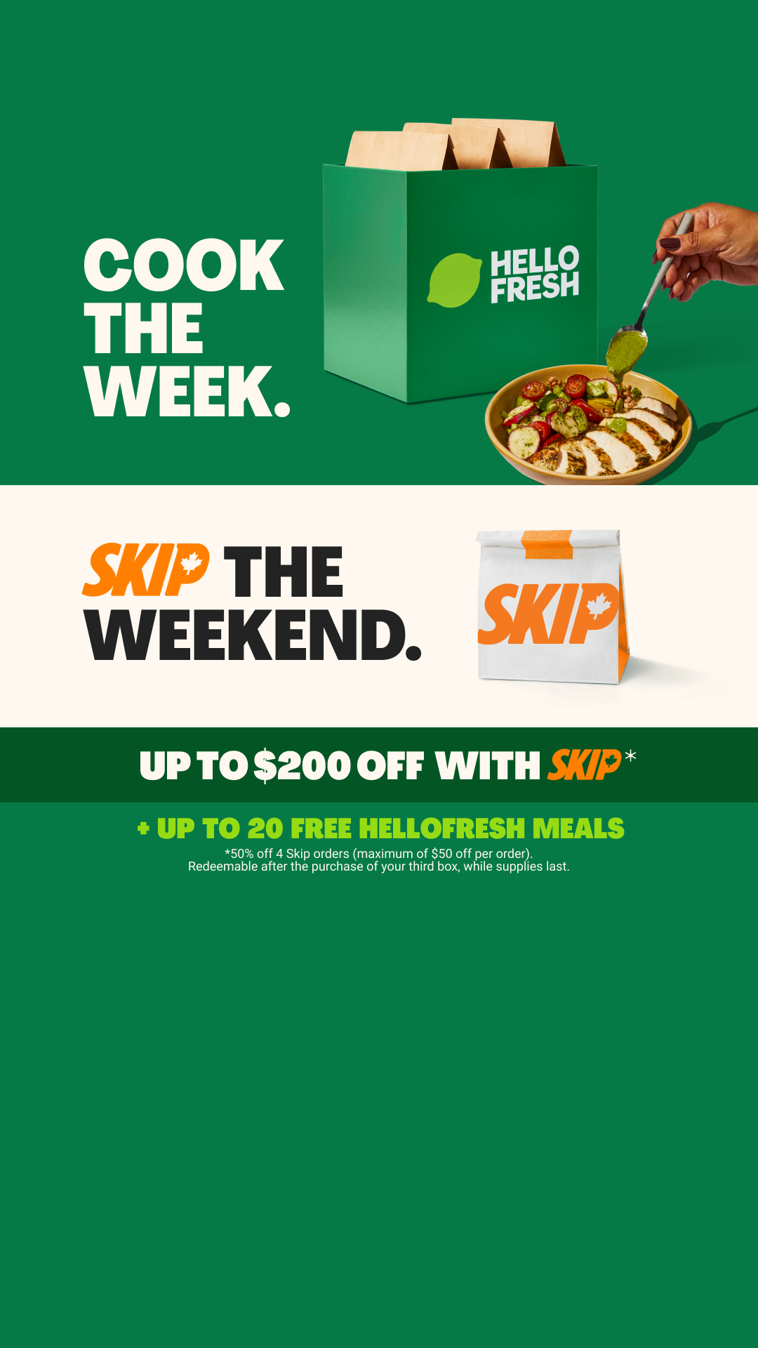 HelloFresh Facebook ad