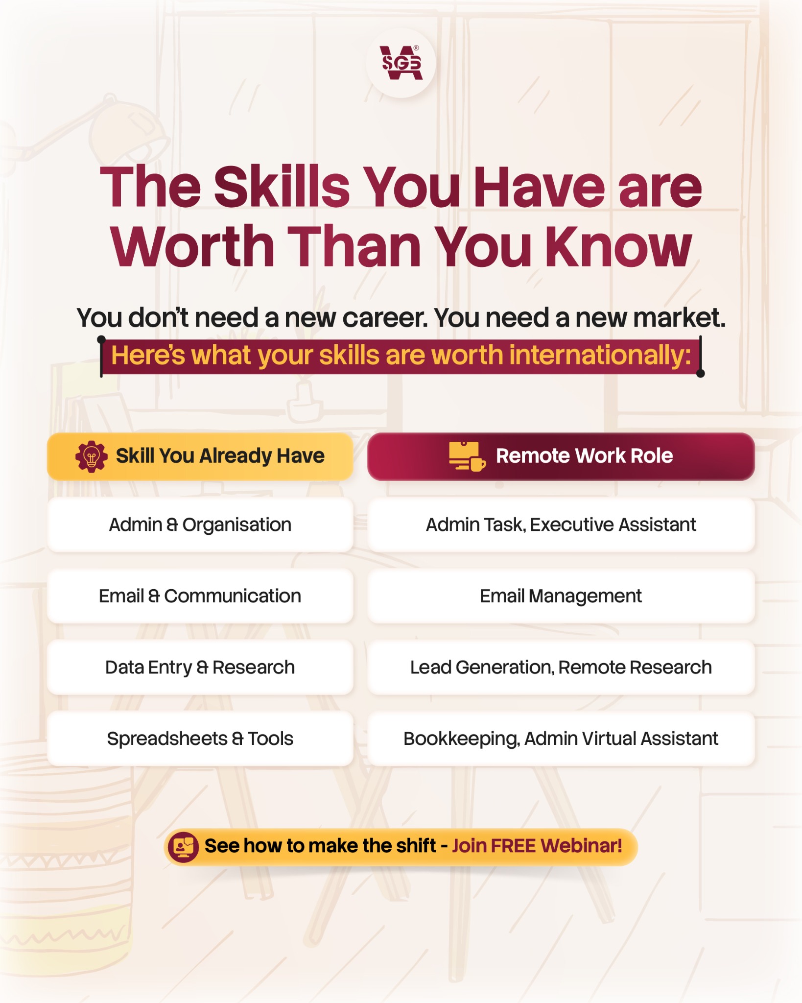 SGBVA / Virtual Assistant Course Facebook ad