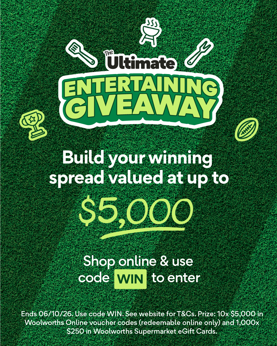 Woolworths Facebook ad: The Ultimate Entertaining Giveaway