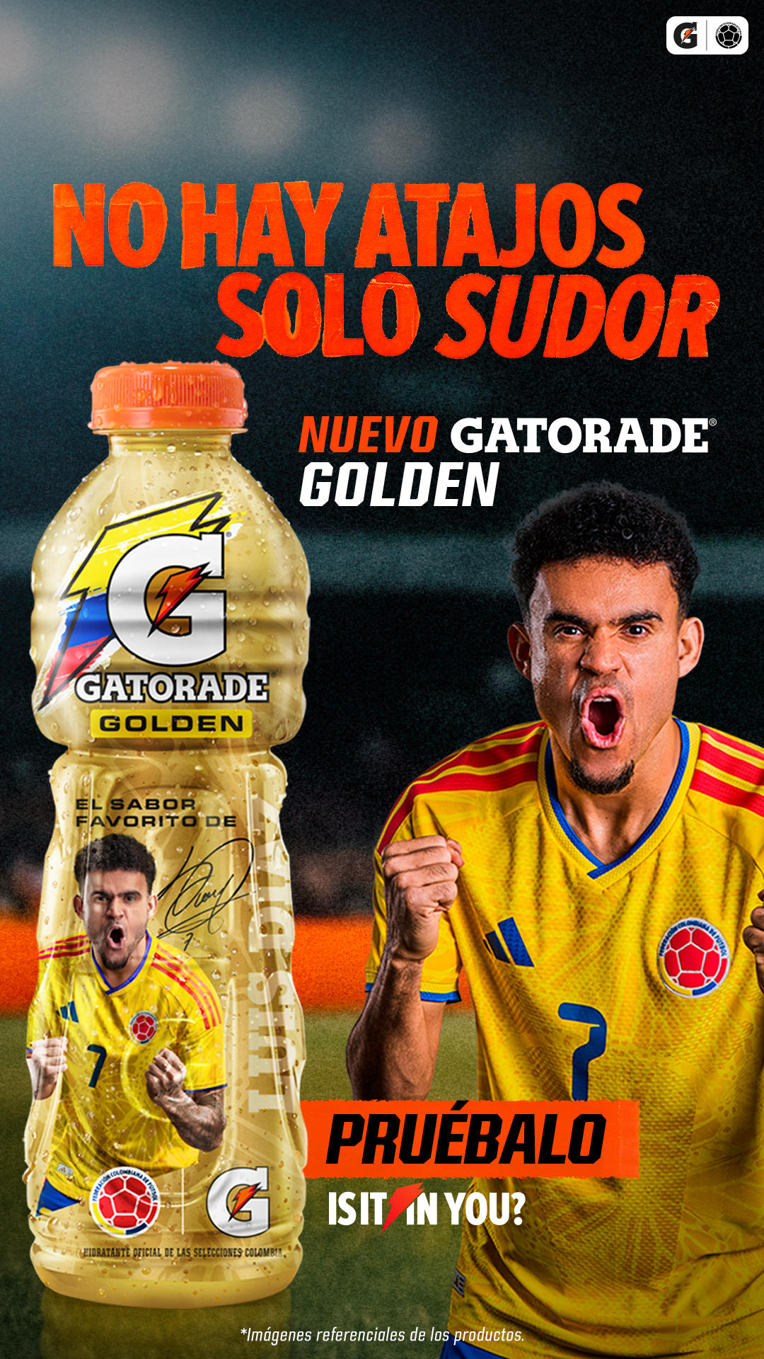 Gatorade Colombia Facebook ad: Gatorade golden