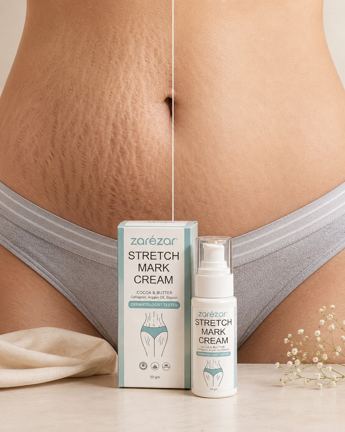 Zarezar Facebook ad: Care for Stretch Marks