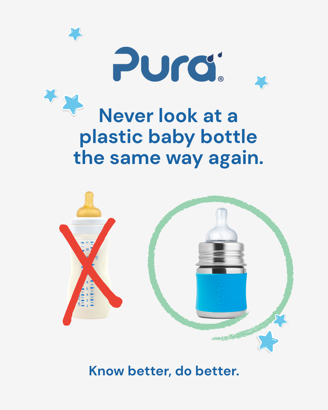 Pura Stainless Facebook ad: Choose the Safer Way to Feed