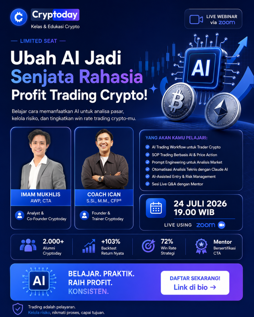 Cryptoday Facebook ad: Ubah AI Jadi Instrumen Objektif Eksekusi Trading Anda