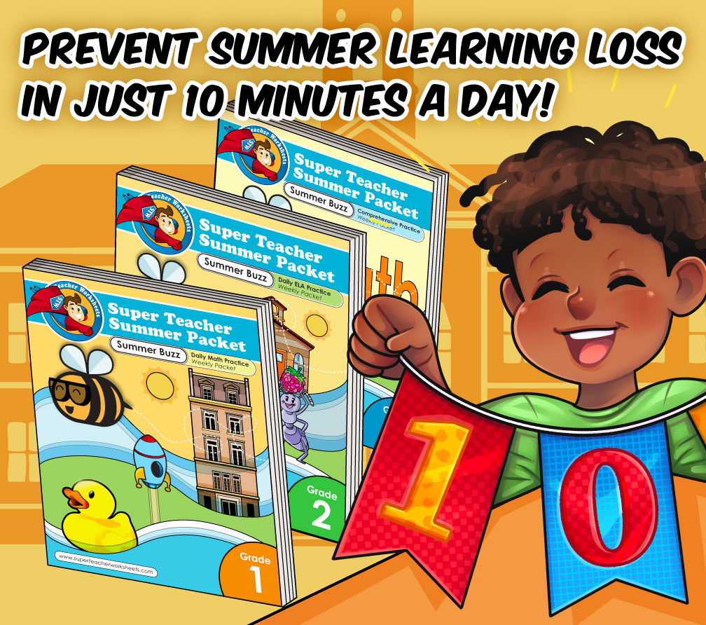 Super Teacher Worksheets Facebook ad