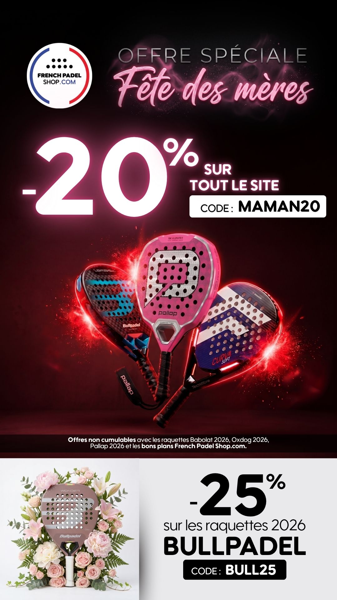 French Padel Shop Facebook ad from May 26, 2026