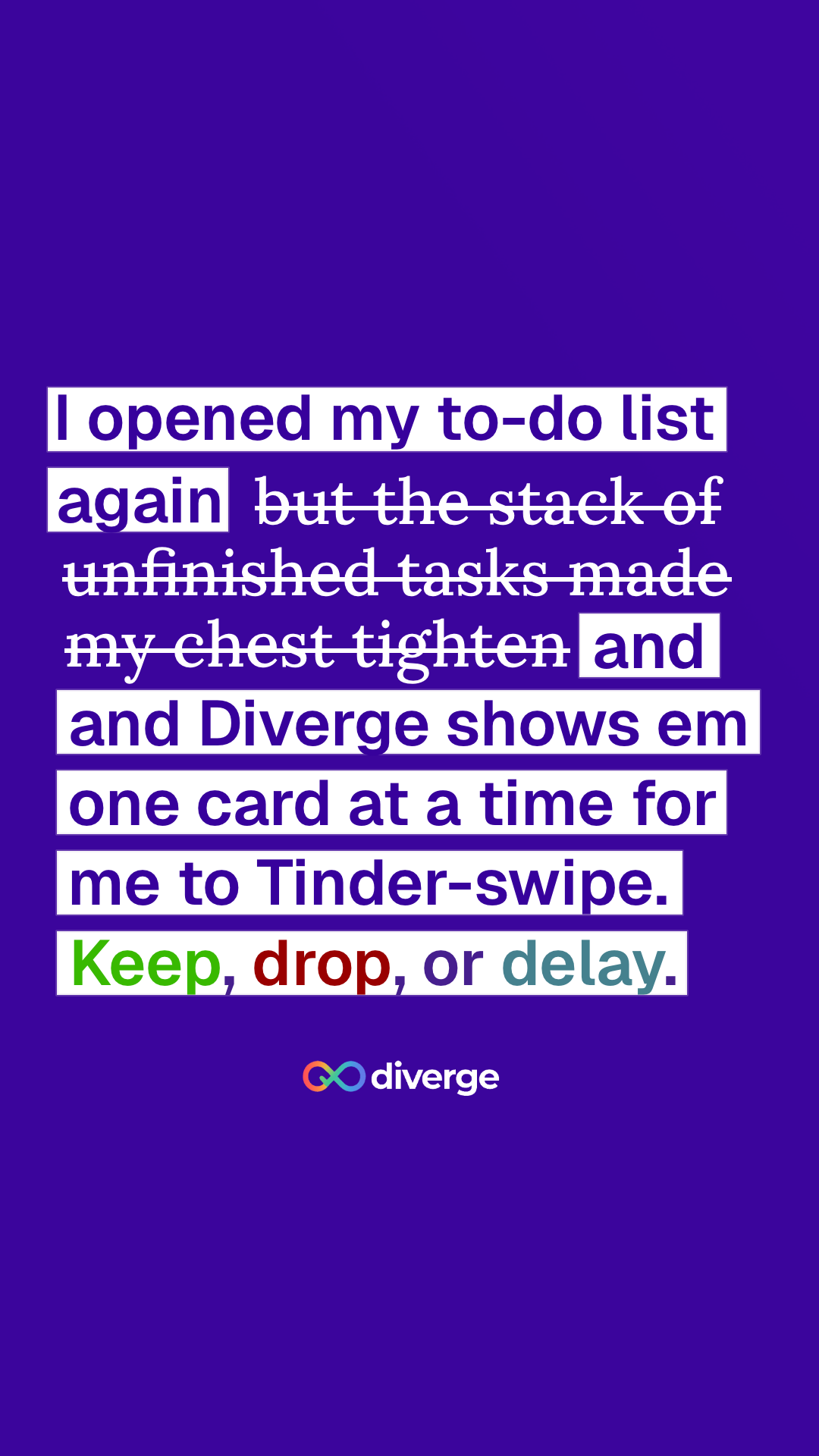 Diverge - Productivity App for Neurodivergent People Facebook ad