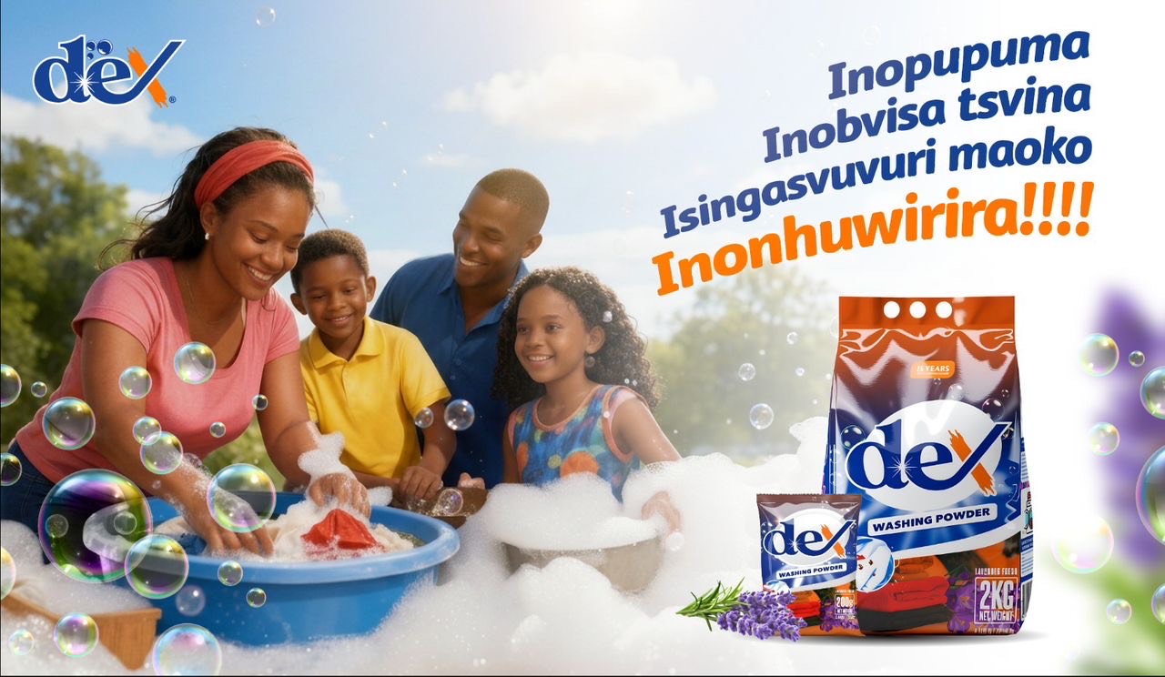 DeX Zimbabwe Facebook ad: deX 4 in 1 Washing Powder