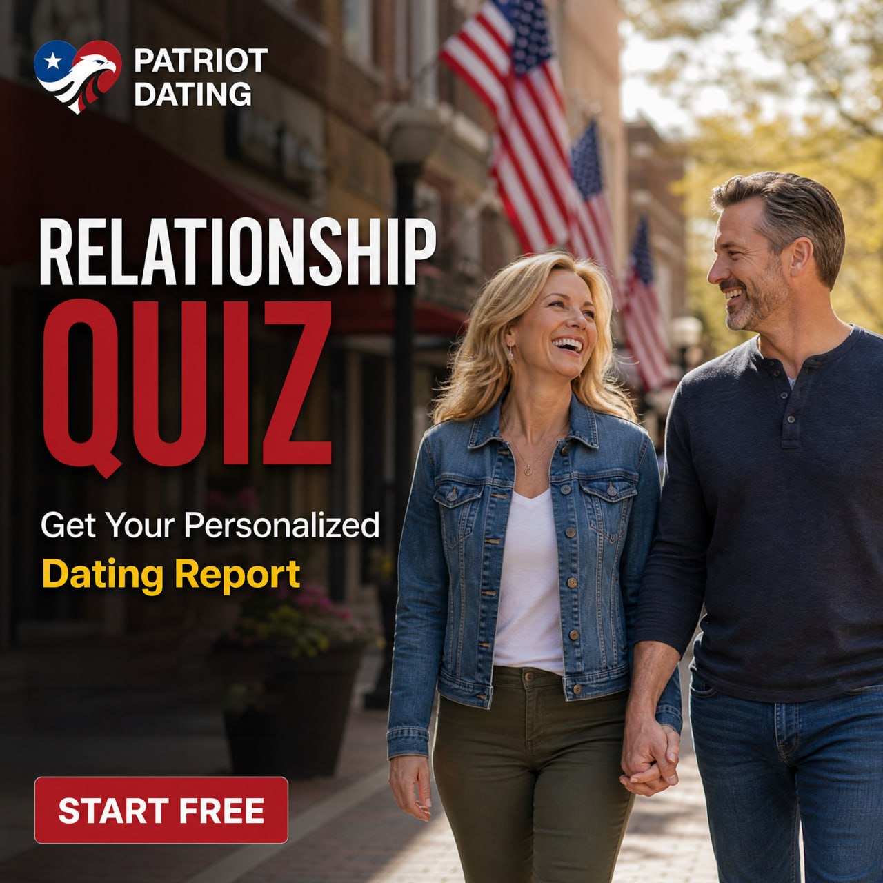 Patriot Merch Facebook ad: Take the FREE Patriot Dating Quiz