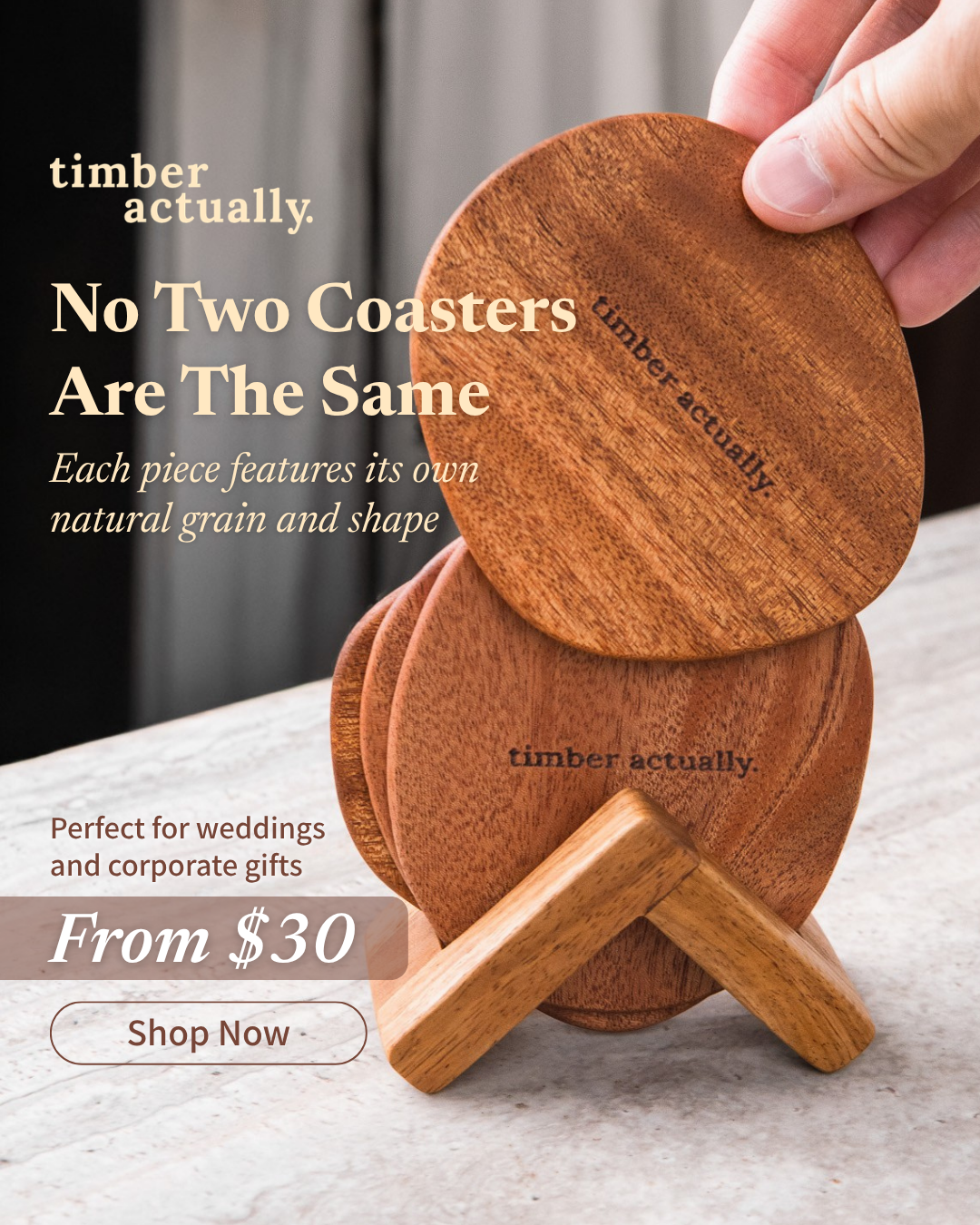 Timber Actually Facebook ad: Custom Gifts People Use