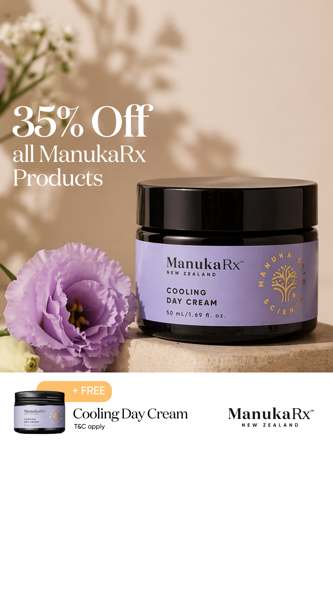 ManukaRx Natural Skincare Facebook ad