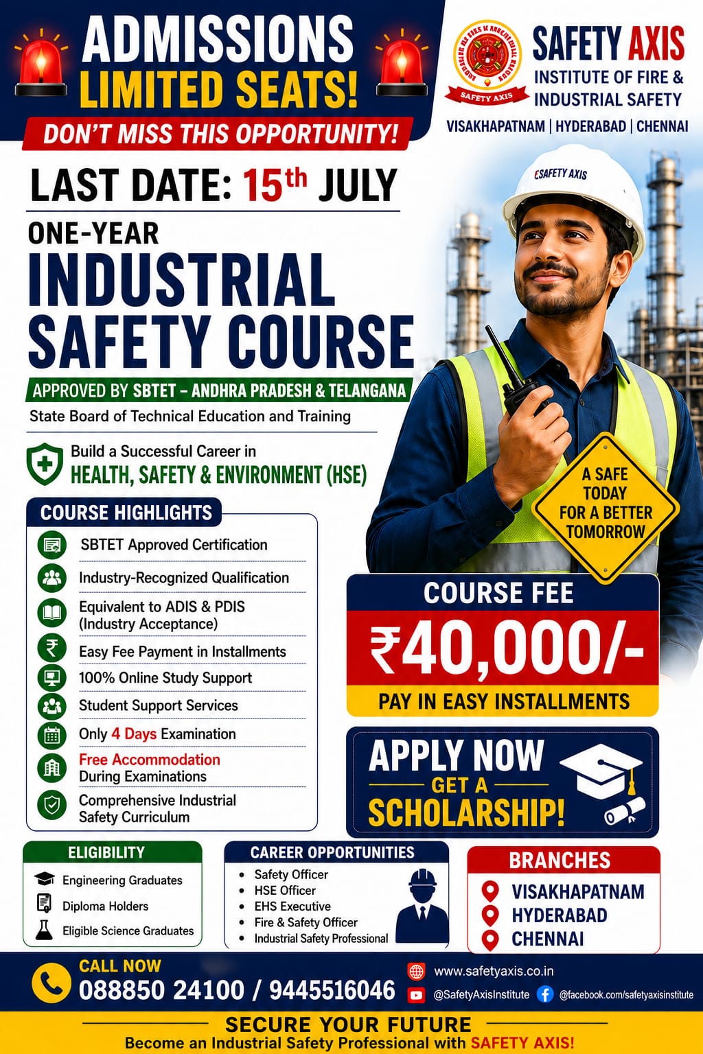 Safety Axis- Fire & Industrial Safety Chennai Facebook ad: Join Industrial Safety Course