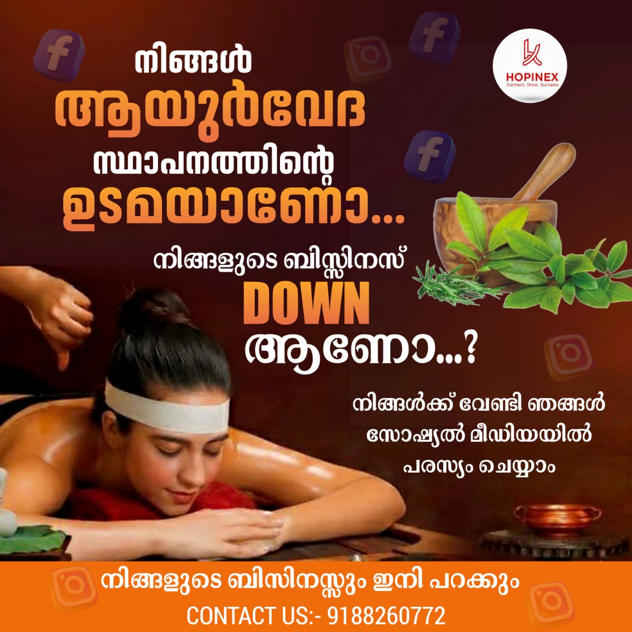 Hopinex Digital Marketing Agency Facebook ad: Chat with us