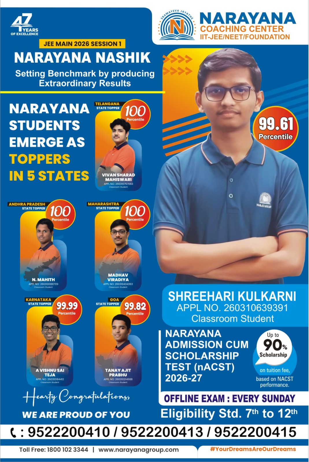 Narayana IIT JEE & NEET Coaching Institute Nashik Facebook ad