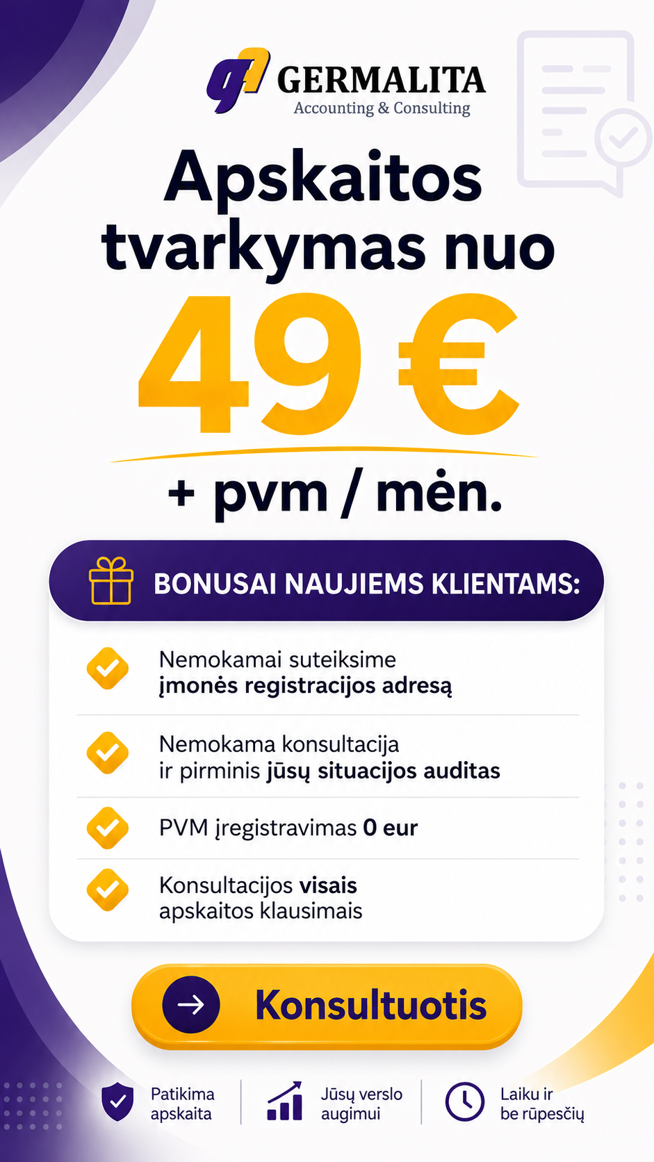 Germalita buhalterinė apskaita Facebook ad: Gauti pasiūlymą >>>