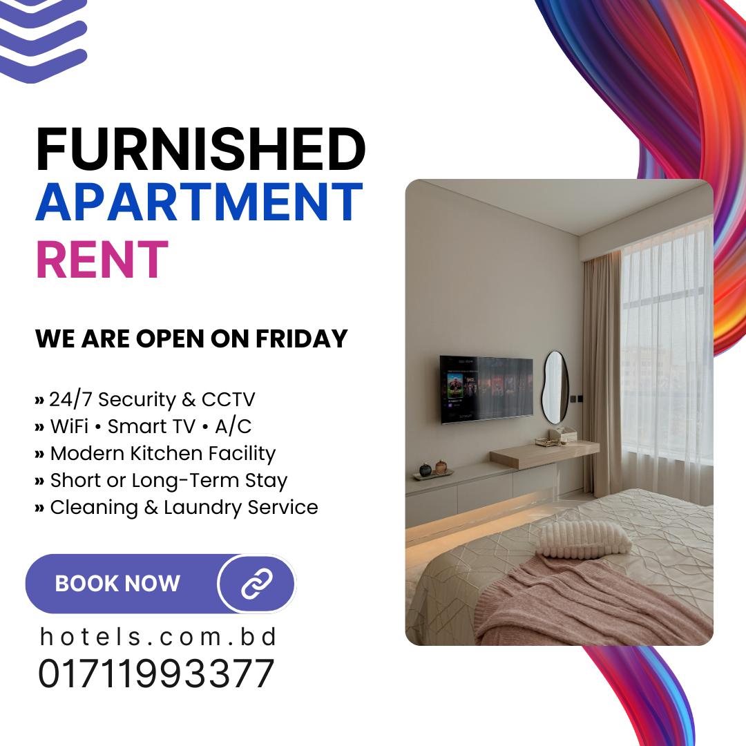 Real estate investment trust Facebook ad: 2BHK Serviced 2-Bedroom Apartment for Rent.