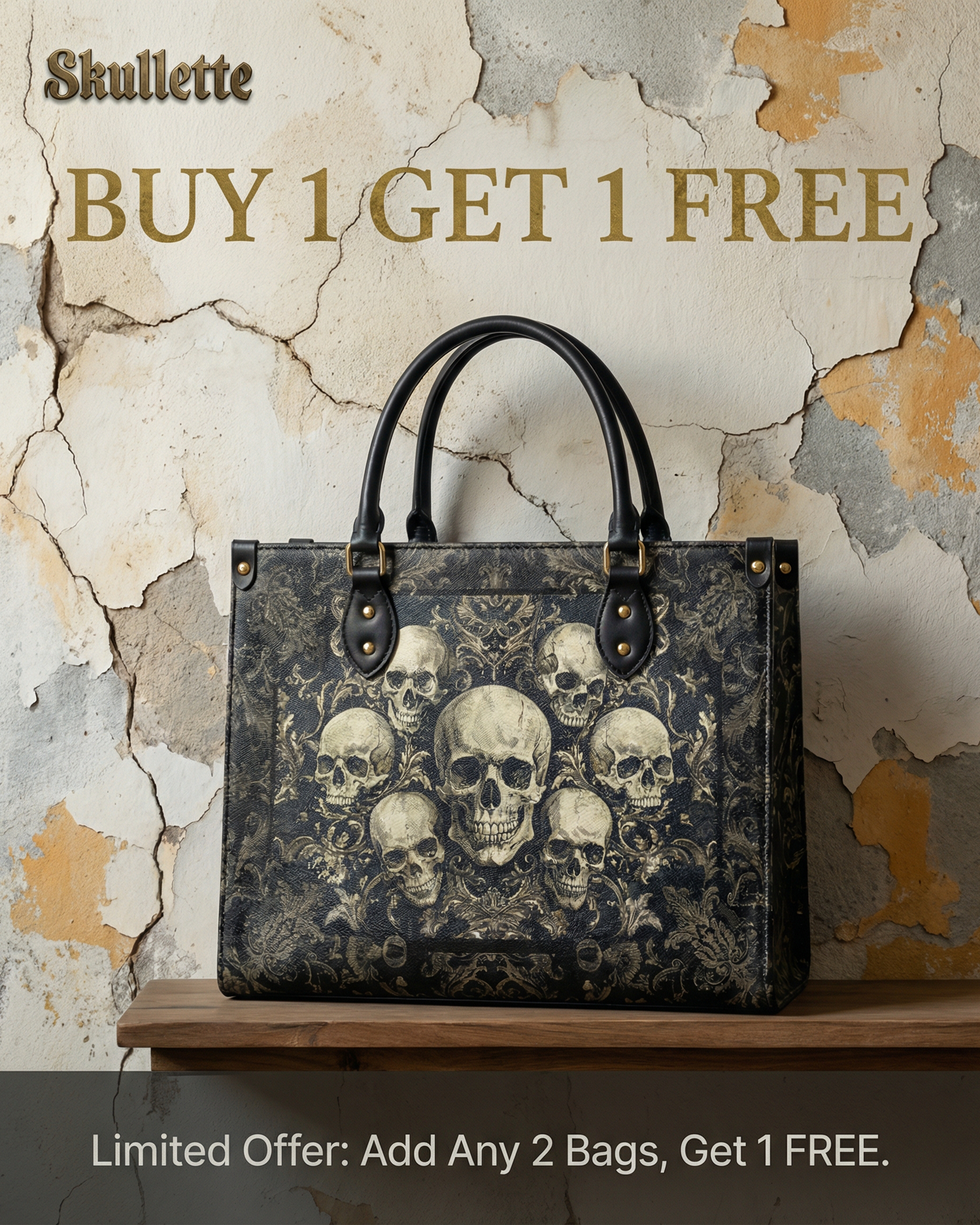 Skullette - Leather Handbags For Skull Lovers Facebook ad