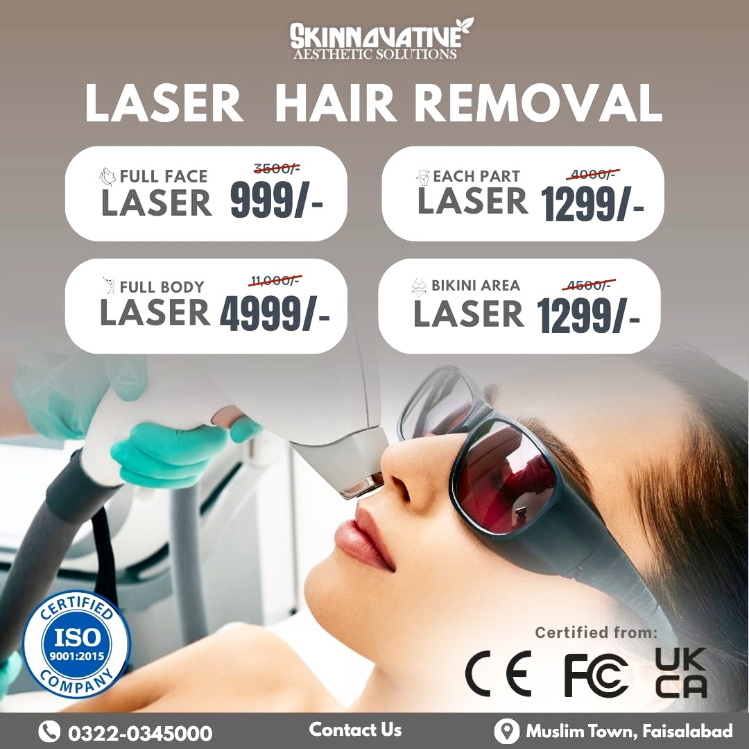 SkinnovativeAesthetic Solution Facebook ad: Get Permanent Laser Hair Removal