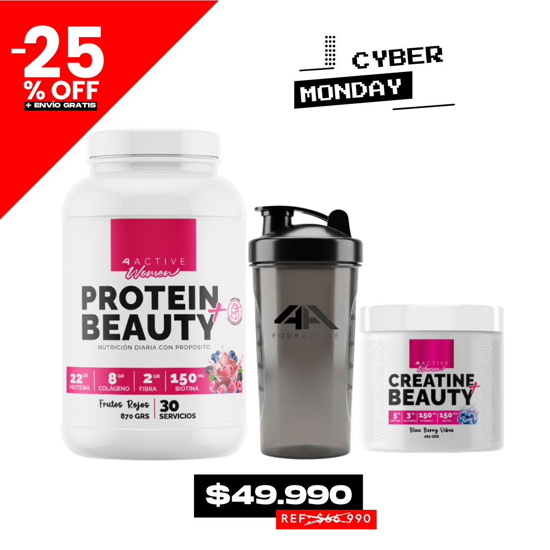 globalnutrition.cl Facebook ad: Pack 4Active Beauty+ · $49.990