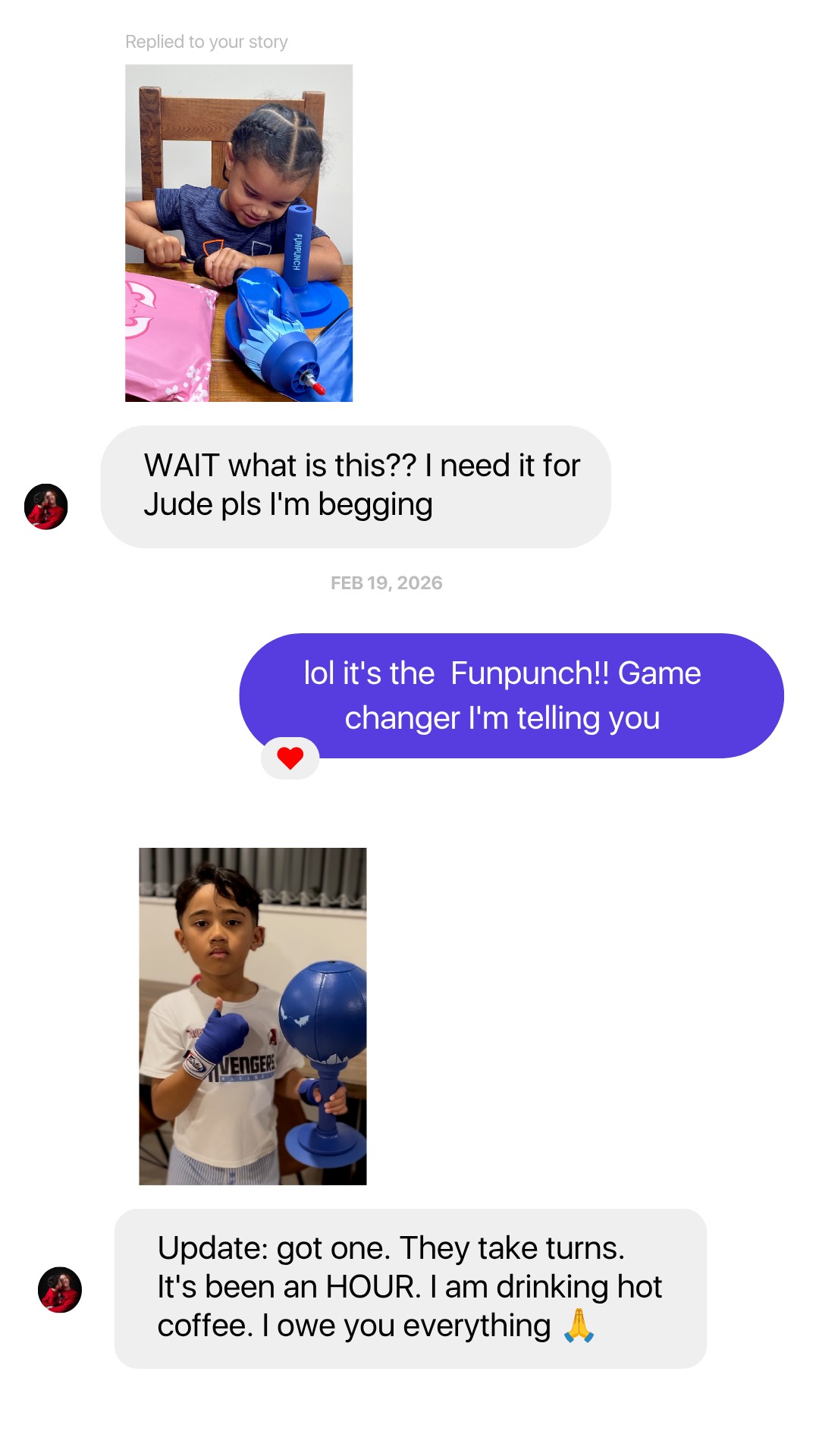Funpunch ORG Facebook ad: Sent It To One Friend.