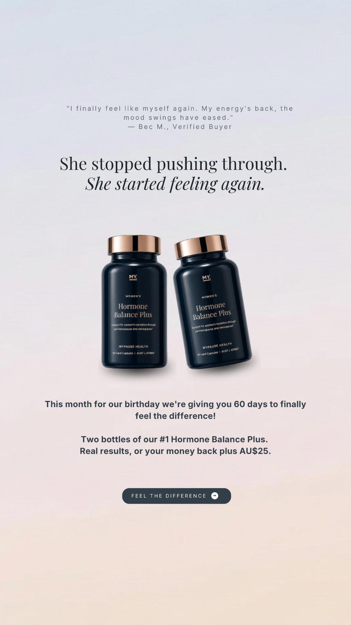 MyPause Health Facebook ad